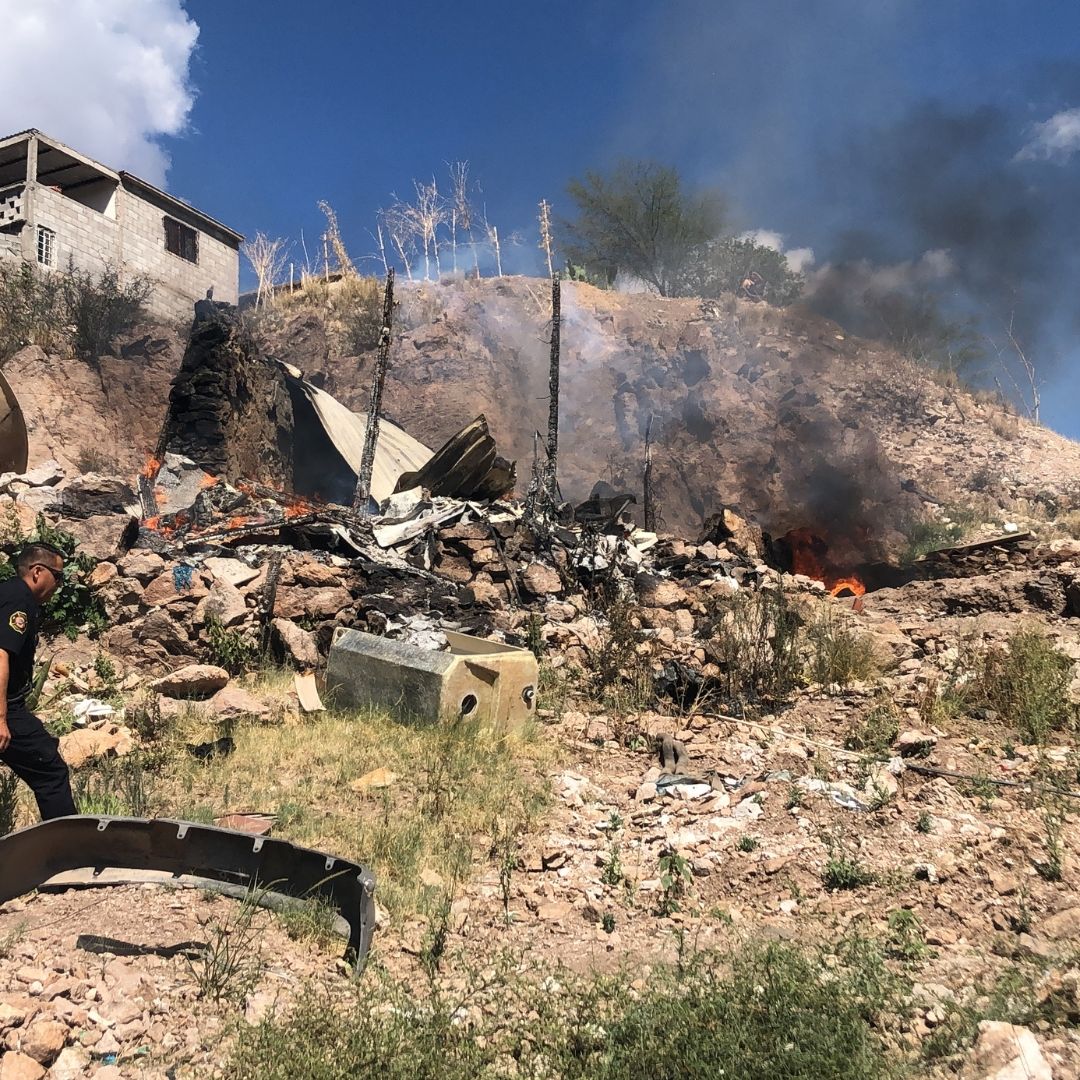 Incendio consume jacal